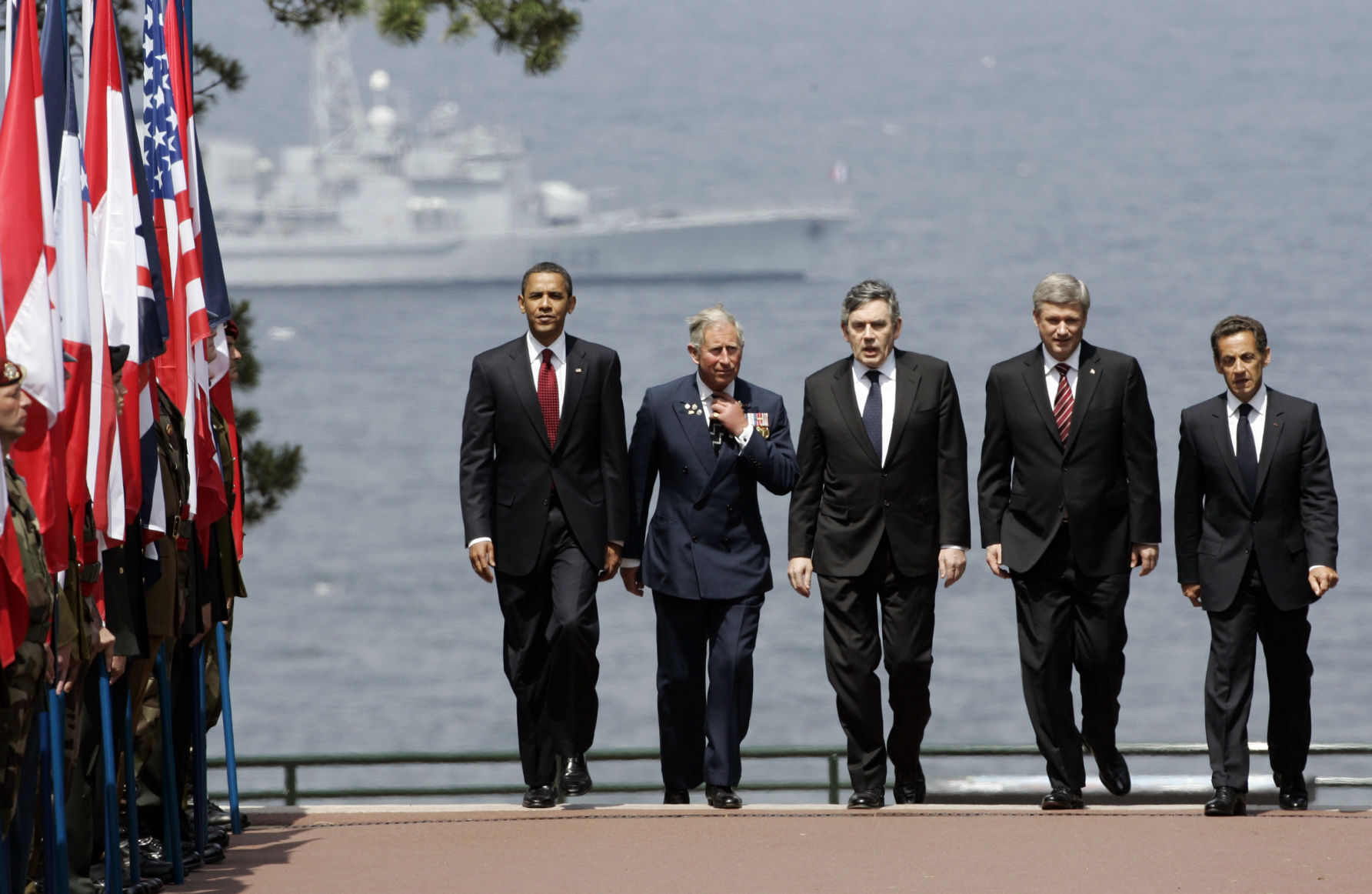 2009:  Barack Obama, Prince Charles, Gordon Brown, Stephen Harper, and Nicolas Sarkozy